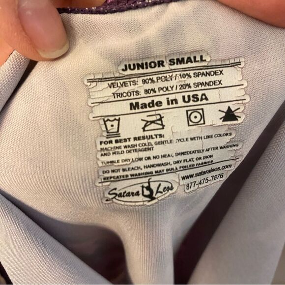 Satara Leos gymnastics tank practice Leotard purple animal, print child 8-10 - Picture 4 of 5